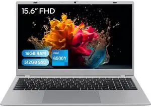 MARGOLAI Silver Laptop Computer, 16GB RAM/512GB SSD, 15.6" FHD IPS, Pentium Gold Processor(3.4GHz), WiFi 5/BT 5.0  Ideal for Office Work, Web Browsing, Online Courses