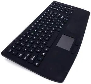 DSI RF Wireless Keyboard with Touchpad WKB810 Non-Backlit Industrial IP67 Waterproof Rugged Silicone