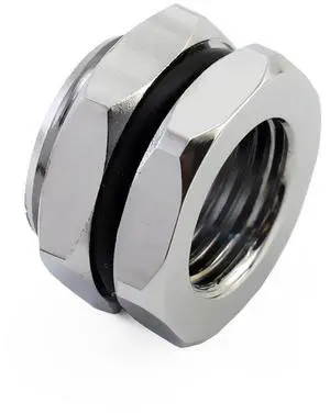 XSPC G1/4" to G1/4" Bulkhead, Chrome