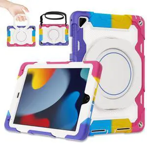 ROISKIN for iPad 6th 5th Generation Case 9.7 Inch, Pro 9.7, Air 2 with 360 Kickstand Hand Strap [Screen Protector, 15ft Drop Protection] Heavy Duty Air 2 /Pro 9.7 / iPad 6th 5th Gen Case for Kids