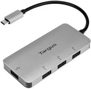 Targus USB-C to 4-Port USB-A Hub, Gray (ACH226EU)