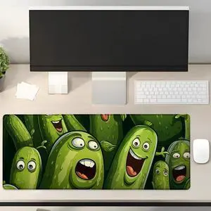 Turamurra Funny Pickle Gaming Mouse Pad Gifts 31.5" x 11.8", Non-Slip Rubber Base MousePads for Computers Laptop School Office Home Accessories Decor, Mouse Pad, Keyboard Desk Mat