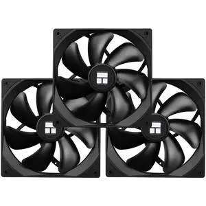 Thermalright TL-C14C X3 CPU Case Fan 140mm, PWM Fan Silent Computer CPU Fan with 1500RPM Speed, CPU Cooling Black Fan,3 Quantities