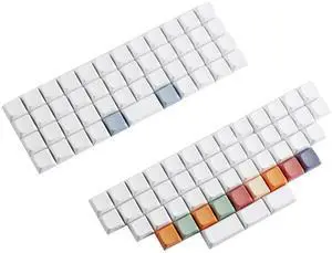 YMDK XDA DSA Blank Colorful PBT Keycaps Suitable for Ortholinear Layout MX Keyboard XD75 ID75 Split 36 Corne Split 46 Planck Preonic Niu40 (XDA 96)