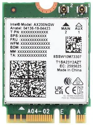 Waveshare Wireless AX200 NIC, Gigabit Dual-Band Wi-Fi 6, 802.11AX Standard
