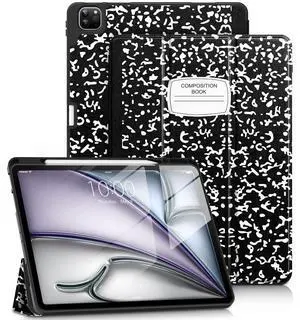 DTTO for iPad Air 13 Inch Case M3/M2 2025/2024, iPad Pro 12.9 Inch Case (6th/ 5th/ 4th/ 3rd Gen), Smart Slim Trifold Stand Soft Cover with Pencil Holder for iPad Air 13", Book
