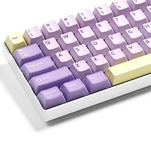 GMKWTL XVX Double Shot PBT Keycaps Set 216 Keys, Cherry Profile Custom Keyboard Keycaps, Jade Translucent Key caps Compatible with 61/64/68/84/87/100/104/108 ANSI and ISO Layout Mechanical Keyboard