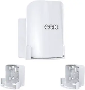 Eero Pro 7 Wall Mount for eero Pro 7 Mesh Wi-Fi 7 Router, Space-Saving Holder with Cable Management, Wall & Outlet Mounting, Easy Installation, Includes Screws & Quick Start Guide (White, 2 Pack)
