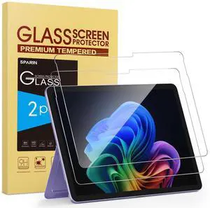 SPARIN [2-Pack Screen Protector for Surface Pro 12 inch 2025, 9H Tempered Glass for Microsoft Surface Pro 12-inch, Anti Scratches/Support Surface Pen, Not for Surface Pro 13 Inch