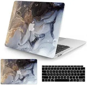 Watbro Compatible with MacBook Pro 13 inch Case 2020 2019 2018 2017 2016 Release M1 A2338/A2289/A2251/A2159/A1989/A1706/A1708 Laptop Hard Shell Case & Keyboard Cover,Colorful Marble