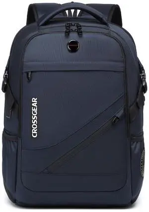 CROSSGEAR Laptop Backpack, 17.3 Inch Large Travel Computer Backpack with Anti-theft Lock, Multi-pocket, USB Charging Port, Breathable Padded, Water Resistant Business Casual Daypacks for Men Women