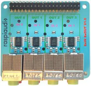 RASPIAUDIO 8xIN + 8xOUT Audio DAC Hat Sound Card for Raspberry PI5 only