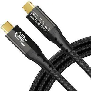 ZIKNYDO 8K/4K for Thunderbolt 4 Cable 10FT/3m, 40Gbps Data Transfer, 240W USB4 Cable, USB C Monitor Cable, for Thunderbolt 3, iPhone 16 Series, SSD, MacBook, eGPU, iPad, Displays, Laptops