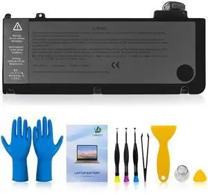 LINGCI A1322 A1278 Battery Replacement for MacBook Pro 13 inch A1278 [Mid 2012 2010 2009 Early 2011 Late 2011] 661-5229 661-5557 020-6547-A 020-6765-A (2009 2010 2011 2012 Version)63.5Wh 11.6V 6000mAh