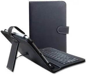 ENJOY-UNIQUE Universal Keyboard Pu Leather Case Cover for 9 inch-10.1 inch 9" 10.1" 10.8 Tablet PC with USB C Plug QWERTY External Keyboard for Samsung Galaxy/Lenovo tab Android Tablet