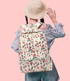 School Backpack for Teens Large Corduroy Bookbag Lightweight 15.6 inch Laptop Bag for Girls Women Casual High School College