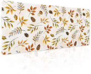 Fall Leaf Gaming Mouse Pad XL Autumn Orange Leaves Extended Large Mousepad