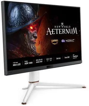 BenQ MOBIUZ EX321UX 32 1152-zone Mini LED 4K eARC 144Hz 1ms DP2.1 Gaming Monitor, USB-C, HDMI 2.1, 99% P3 & Adobe RGB, DisplayHDR 1000, Freesync Premium Pro, KVM, Pixsoul Engine, Remote Controller