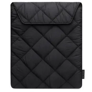 Puffy Laptop Sleeve 13 Inch 14 Inch, Women Quilted Puffer Laptop Carrying Case Pillow Case Compatible with MacBook Pro 14 inch M4 M3 M2 M1, Cute Small Notebook Cover (Black)
