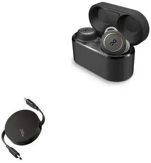 BoxWave Cable Compatible with Bang & Olufsen Beoplay E8 Sport - PD miniSync (240W), Retractable PD 240W Portable USB Type-C Cable - Jet Black