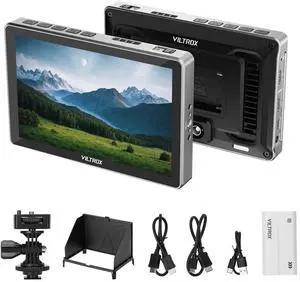 VILTROX DC-L2 7 Inch Camera Video Field Monitor,Full HD 1280x800 Touch Screen Director AC Monitor with 4K HDMI/3G-SDI Loop in & Out 3D Lut RGB Parade Focus Peaking Full Waveform