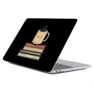 Case Compatible with MacBook Air 13 Inch 2022 2021 2020 2019 2018 Release Model A2337 M1 M2 A2681, Art Protector Cover for Air13 Retina Display with Touch ID-Coffee On Books