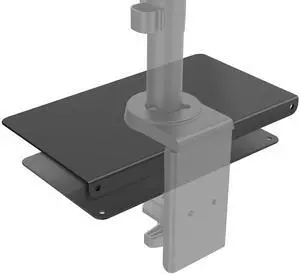 WALI Monitor Mount Reinforcement Plate for Thin, Glass, and Other Fragile Table Tops, with Most Monitor Bracket Grommet C Clamp Installation (CGRP-B), Black