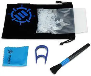 ENHANCE O Rings Mechanical Keyboard Dampener - Quiet Switch Dampeners Kit 40A Clear (140pcs), Keycap Puller, Keyboard Brush, Cloth and Accessory Bag - Mod Kit for Cherry MX, TTC, Akko Switches, More