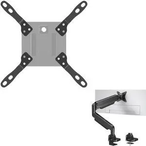 MOUNTUP Single Monitor Mount fits 17''-43'' Ultrawide Screen, Holds 6.6-33lbs, Computer Monitor Arm Desk Mount + MOUNTUP VESA Mount Extender, Monitor VESA Extension Bracket Adapter for 17-35'' Screens
