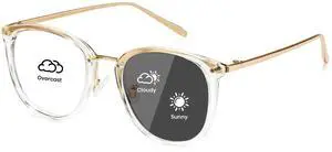 Cyxus Blue Light Glasses Photochromic Lens for Women, Fashionable Computer Glasses on Office Reduce Eye Strain Anti Migraine Great for Working Reading