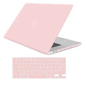 Funut for MacBook Air 13 inch Case M1 2021 2020 2019 2018 Release A2337 A2179 A1932 Touch ID, MacBook Air M1 Cover Laptop Plastic Hard Shell Case & Keyboard Cover MacBook Air 13 inch, Chalk Pink