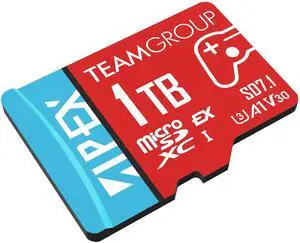 TEAMGROUP APEX Card 1TB for Nintendo Swith2 Micro SDXC Express UHS-I U3 A1 V30, R/W up to 800/700 MB/s with Adapter TAPMSDE1TIV30A102