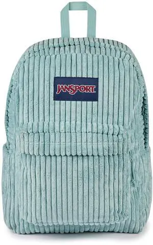 JanSport Superbreak Plus FX Backpack - Work, Travel, or Laptop Bag with Water Bottle Pocket - Surreal Corduroy Sage