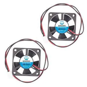 WINSINN 35mm Fan 12V, 3D Printer Micro 12 Volt Fans 3510 Dual Ball Bearing, Brushless Cooling 35mmx10mm 2PIN (Pack of 2Pcs)