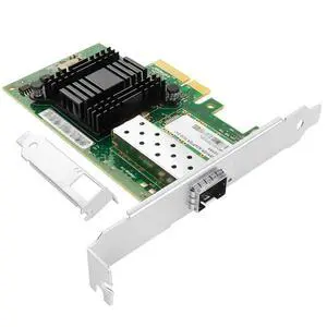 Vogzone 10Gb PCI-E NIC Network Card for Intel X520-DA1/ E10G42BTDA,100MbE/1GbE/10GbE Single SFP+ Port, with Intel 82599EN Chip,10GbE PCI Express 2.0 X4 Ethernet Adapter Support Windows/Linux/VMware