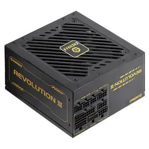 ENERMAX Revolution III 1000 - Fully Modular PC Power Supply - 1000 Watts - 80 Plus Gold - 600W 12V-2x6 Connector - 100% Japanese Capacitors - Sleeved Cables - 10 Year Warranty