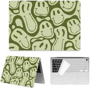 Watbro Compatible with MacBook Air 13 inch case (Models: A1369 & A1466, Older Version 2010-2017 Release), Retro 70s Protective Plastic Hard Shell Case & Keyboard Cover Suitable for Women Men