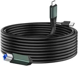 Kumiho USB C to USB B 3.0 Cable 15ft, High Speed USB 3.0 Type C to USB B Printer Cable for Brother Canon HP Epson Laserjet Kumiho USB C to USB B 3.0 Cable 15ft, High Speed USB 3.0 Type C to USB B Printer Cable for Brother Canon HP Epson Laserjet