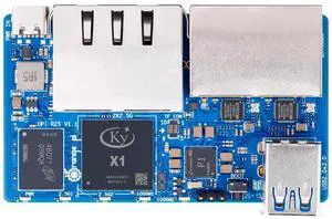 Orange Pi R2S 2GB/4GB/8GB RISC-V Single Board Computer with 8-Core RISC-V AI CPU, 8GB Onboard eMMC, Dual 2.5G & Dual 1000M Ethernet, Development Board Run OpenWrt/Ubuntu (4GB)