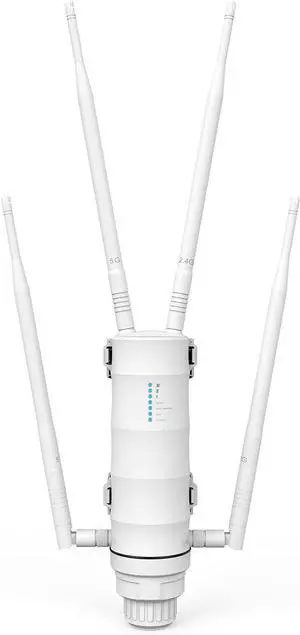 Outdoor WiFi Extender, AC1201 Dual Band 2.4G 5G, PoE Powered, 2 Gigabit Ports, 4x7dBi Antenna