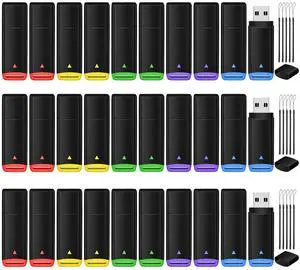 AGECASH A 2GB USB Flash Drive 50 Pack Fat USB 2.0 Flash Drives Bulk 2GB Thumb Drive 50Pack Memory Stick Jump Drives Multipack for Data Storage and Backup (Multicolor, 2 GB)