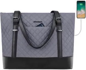 KROSER Laptop Tote Bag for Women, Purse Teacher Bag 15.6 Inch Laptop Bag Computer Work Briefcase Handbag Shoulder Bag