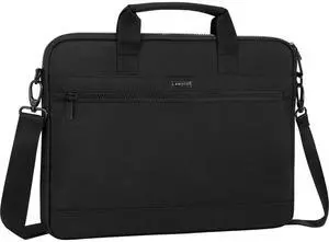 LANDICI 360° Protective Laptop Bag Case 14-15 Inch with Shoulder Strap & Handle, Waterproof Computer Sleeve Cover for MacBook Air/Pro 15, Chromebook 14, Slim Briefcase for Men Women, Black