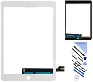 Touch Screen Replacement for iPad Pro 9.7 inch 2016 Digitizer Panel Glass Assembly A1673 A1674 A1675 (Not LCD)+Tools (White)