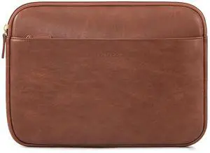 LOVEVOOK Laptop Bag Vintage PU Leather Computer Case, Compatible with MacBook Air/Pro, 14-inch Notebook, MacBook Pro 14 Inch, MacBook Air M2 Sleeve 14 Inch