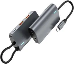 Govalue USB 3.2 Gen 2 Hub 10Gbps with 2 USB C 3.2, 2 USB-A 3.2, PD 100W Charging, USB C Hub 5-Ports Extender for MacBook Pro/Air, iPad Pro, iPhone 15/16/Pro/Max, HP, Dell, Acer