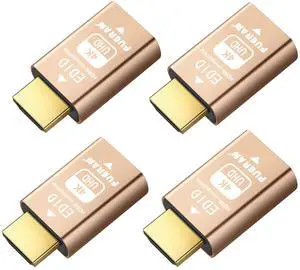 FUERAN HDMI Pass-Through EDID Emulator, 1920x1200@59Hz, Compatible with Video Splitters, Switches and Extenders (3840x2160@60Hz(default-1080P) -4P)