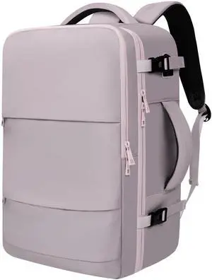 BAGAIL Travel Laptop Backpack, Carry on with USB Port, Luggage Bag for Holiday-Purple