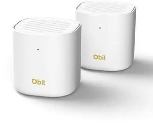 DBIT AX3000 WiFi 6 Mesh Wi-Fi System | 4,500 Sq Ft Coverage & 150 Devices | Dual-Band, Seamless Roaming, Parental Controls | Replaces Wireless Router and Extender | 2 Gigabit Ports Per Unit (2-Pack)