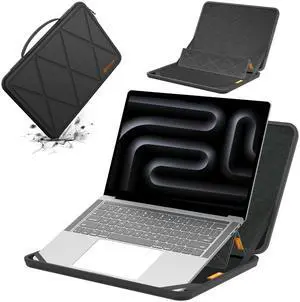 Smatree MS50 Hard EVA Protective Sleeve with Stand Compatible for 14.2 inch Apple MacBook Pro M4 2024/M3/M2/M1/A2918/A2992/A2779, 13.3 inch MacBook Pro 2015-2012/A1502/A1245/A1425, 12.9 inch iPad Pro